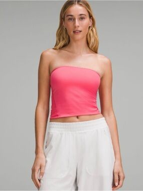 lululemon NWT Wundermost Ultra Soft Nulu Tube Top Glazed Pink Size Medium
